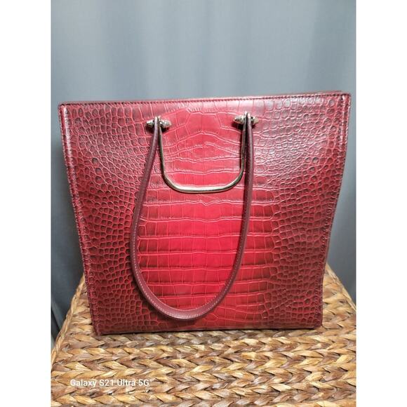 Alexander McQueen Leather/Tall Story/2Way/Tote Bag Red Women's - Picture 11 of 16